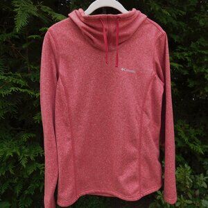 Columbia Reddish-Heather Cowl-Neck Drawstring Hoodie